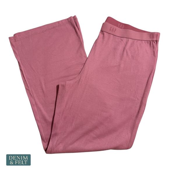 NEW GapBody Heather Rose Ribbed Lounge Pants Soft Stretch Sleepwear XL - Picture 2 of 6